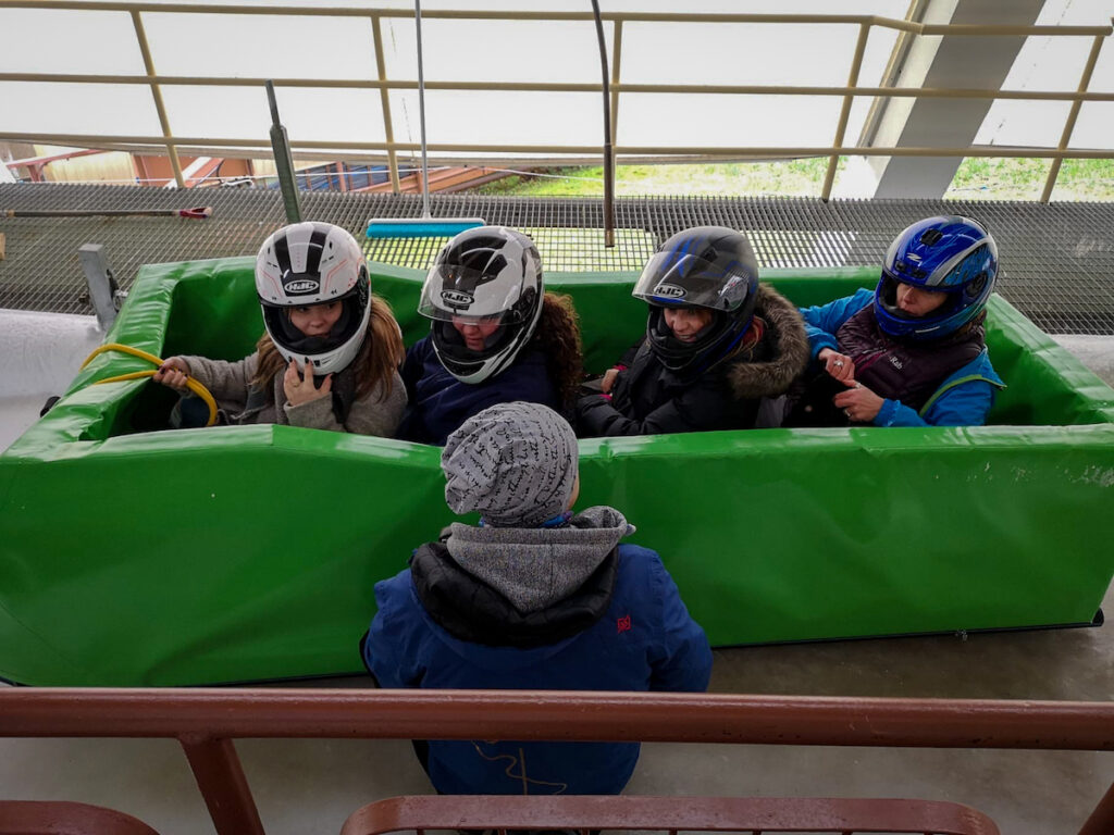Sigulda Latvia Bobsleigh and Luge Track Did you know that there is a world-class bobsleigh and luge track in Sigulda? I RODE A PADDED BOBSLEIGH! We rode in a Vucko, which is the soft bob. Super popular among insane tourists like myself I suppose is the phrase used to describe it. We went down in teams of 4 and may have reached 75km/hour in speed! 