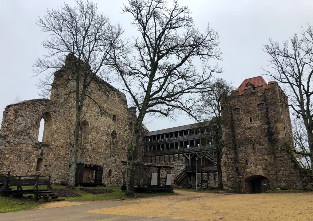Ruins of Sigulda Medieval Castle in Latvia