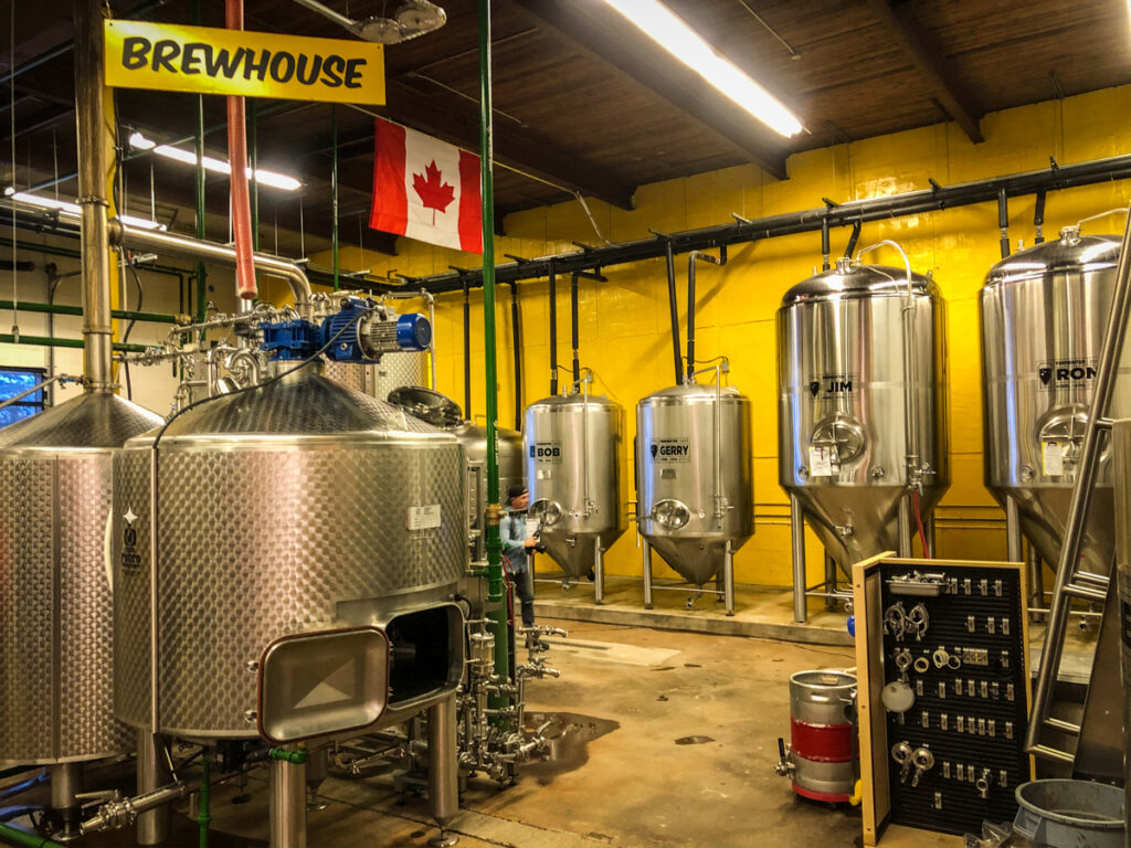 Where all the magic happens in All Or Nothing Brewhouse in Oshawa. This is the fermentation room. All or Nothing Brewhouse is one of three Durham Region Breweries you need to know about now.
