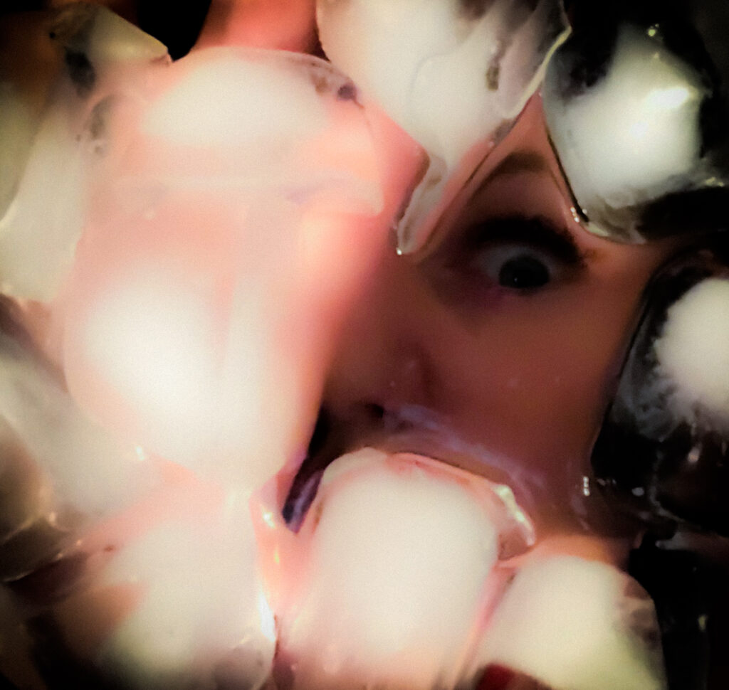 This is what happens when an Extrovert Travel Writer gets bored. I try to create photos where I am trapped in ice.