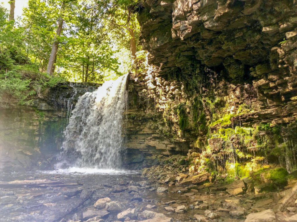 Hilton Falls at Hilton Falls Conservation Area in Halton, easy family hike