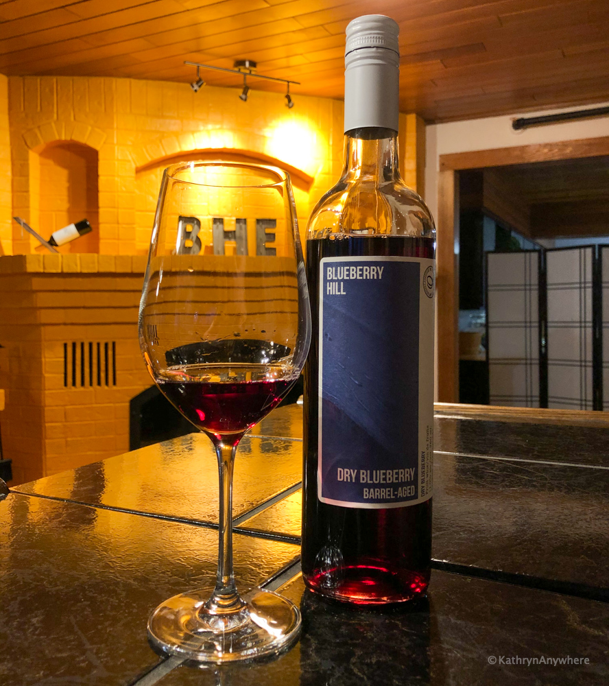 Blueberry Hills Estate Winery logo in a wine glass