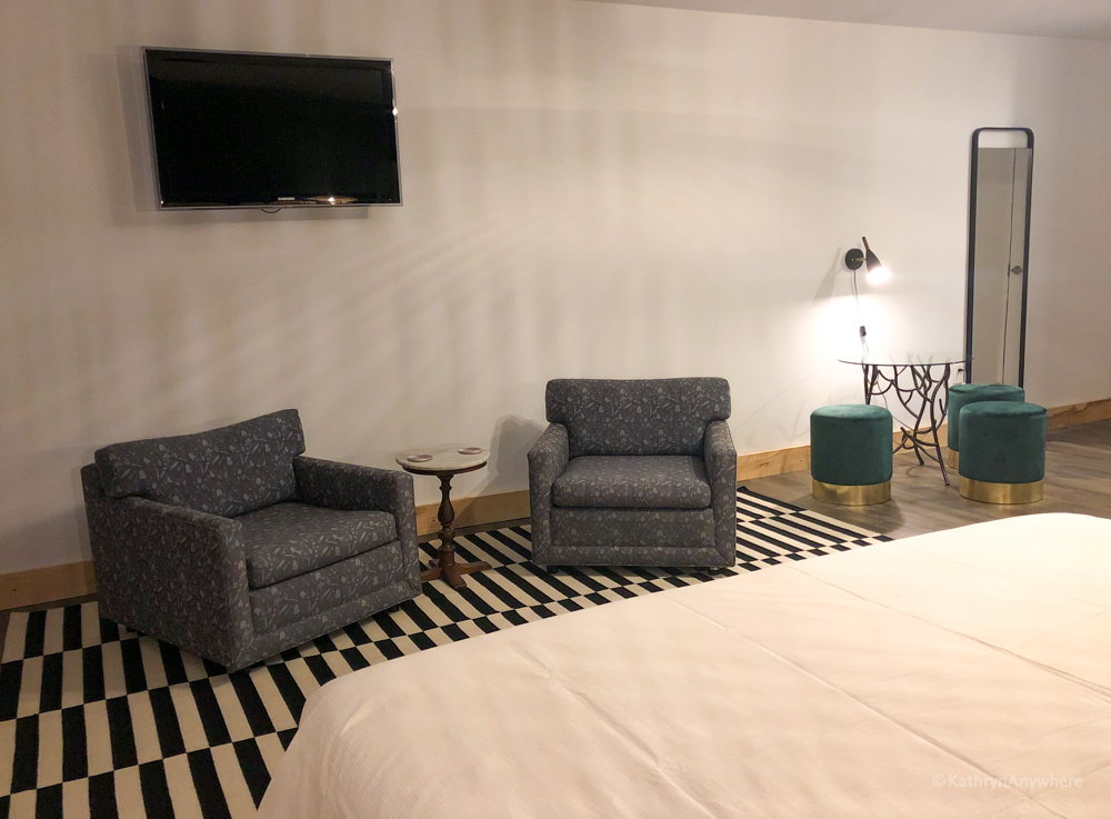 Reverse shot of the anchor suite in Port Rowan inn
