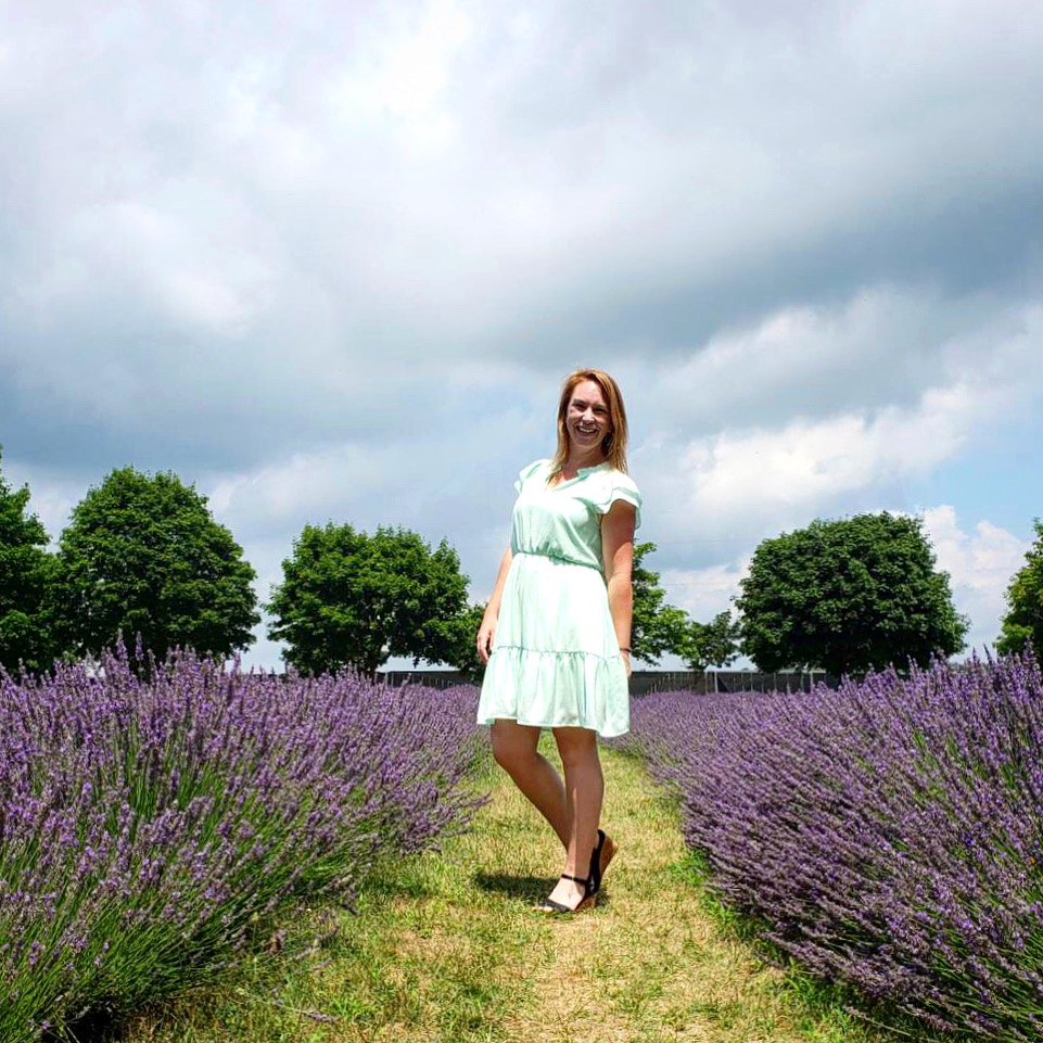 Bonnieheath Lavender field with me in it. Photo taken by Kevin Wagar