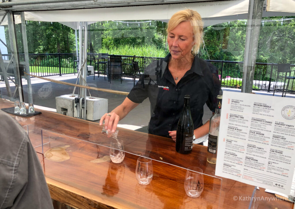 Burning Kiln winery safely serving us the sparks