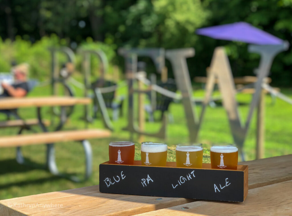 Hometown Brew tasting flight at Long Point Eco-Adventures