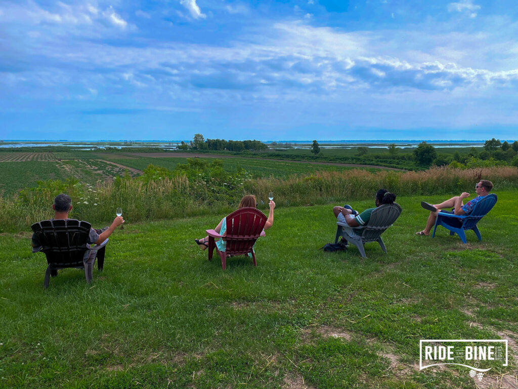 Enjoying the view at Inasphere winery