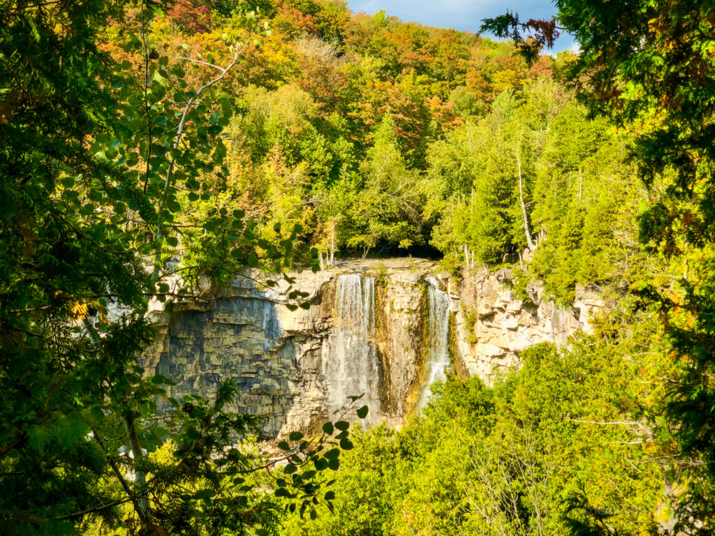 Eugenia Falls, Grey County in early autumn, September 2020