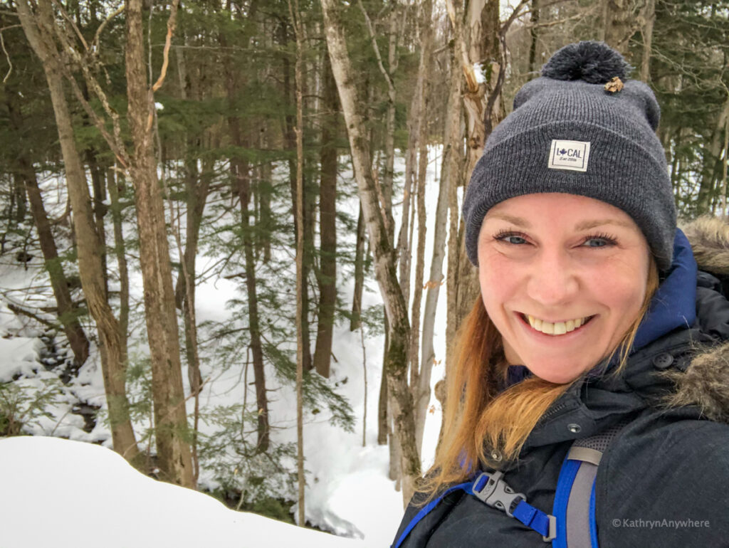 Kathrynanywhere hiking in Pretty River Valley Provincial Park, Grey County. Hiking and Traveling in Ontario - Lockdown Edition
