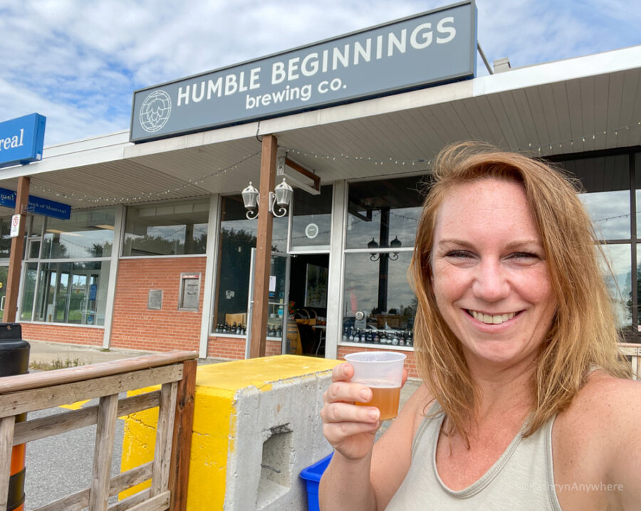 Fuel for the road! Enjoying a flight of beer at Humble Beginnings Brewery Beer. 
