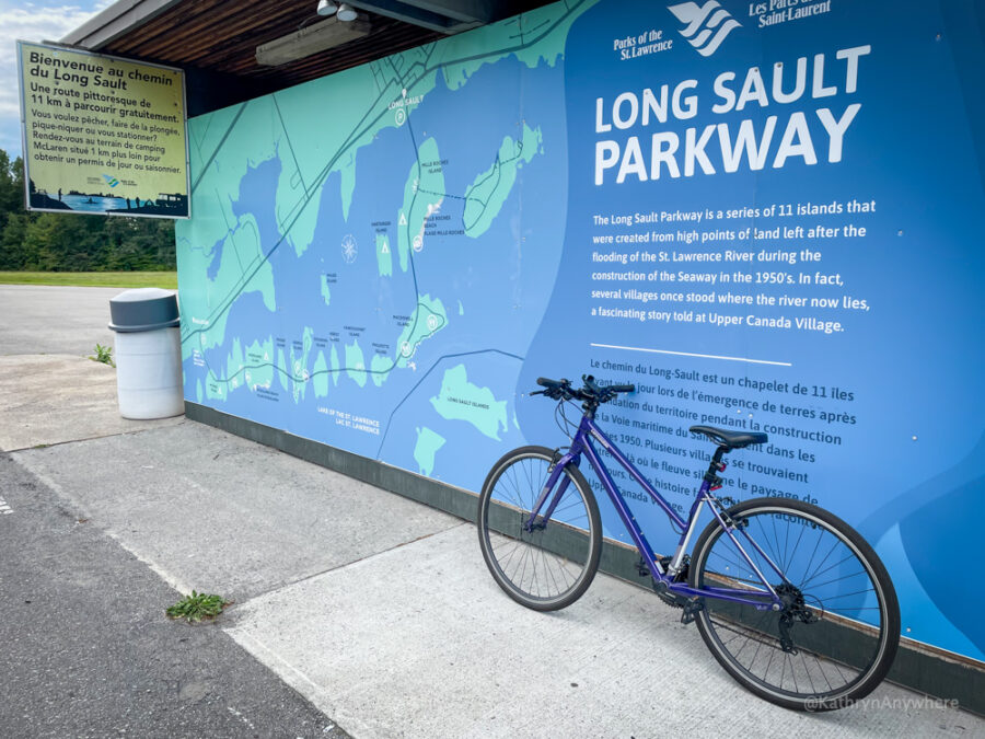 Bike at the Ingleside entrance of Long Sault Parkway