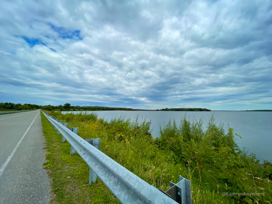 Causeway at Long Sault Parkway, Macdonnell Island to Mille Roches Island