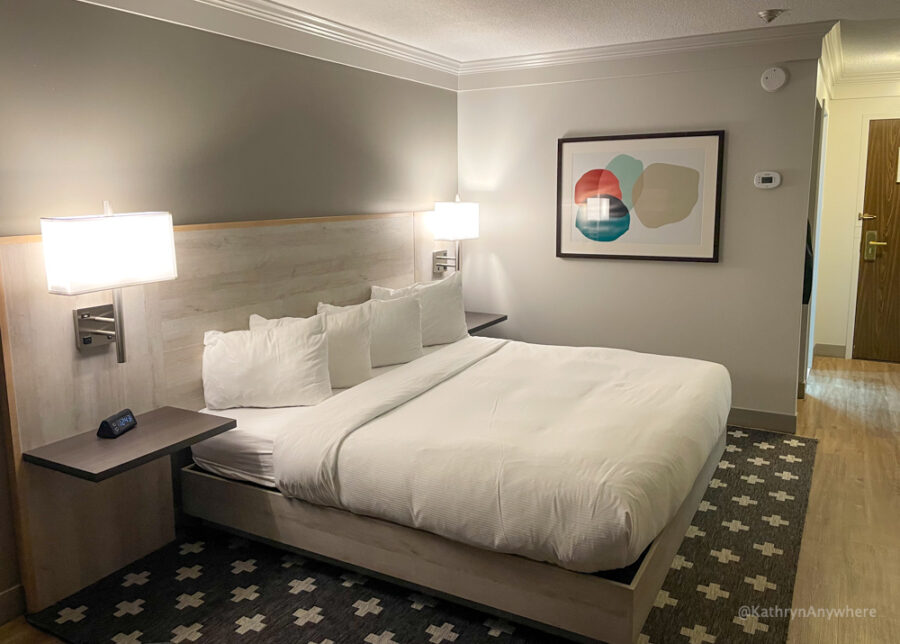 Ramada Inn Cornwall King Bed Room part of the Cycle and Stay Package