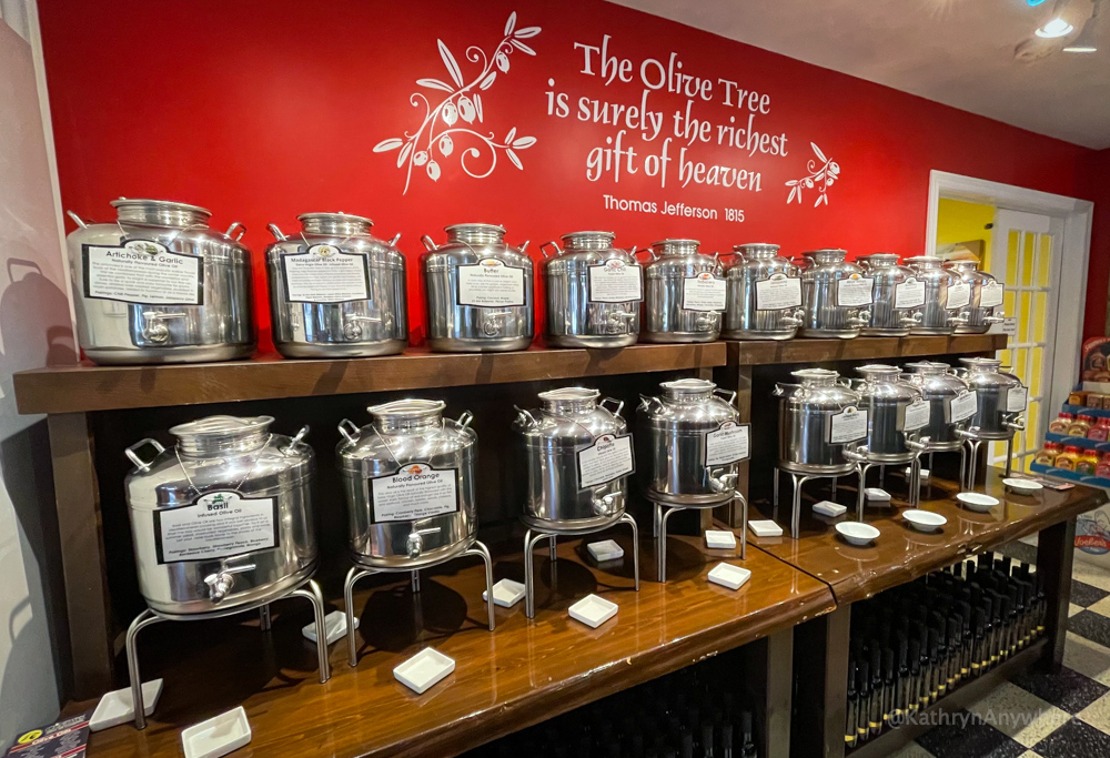 Cindy's Olive Oil tasting bar in Kingsville