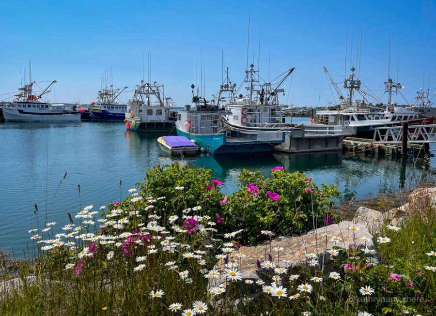 Lobster fishing boats in Yarmouth Bar wharf