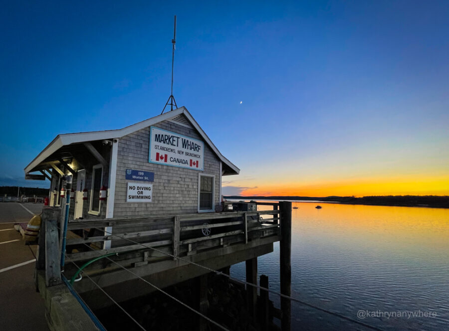 Market Wharf building at sunset St. Andrews