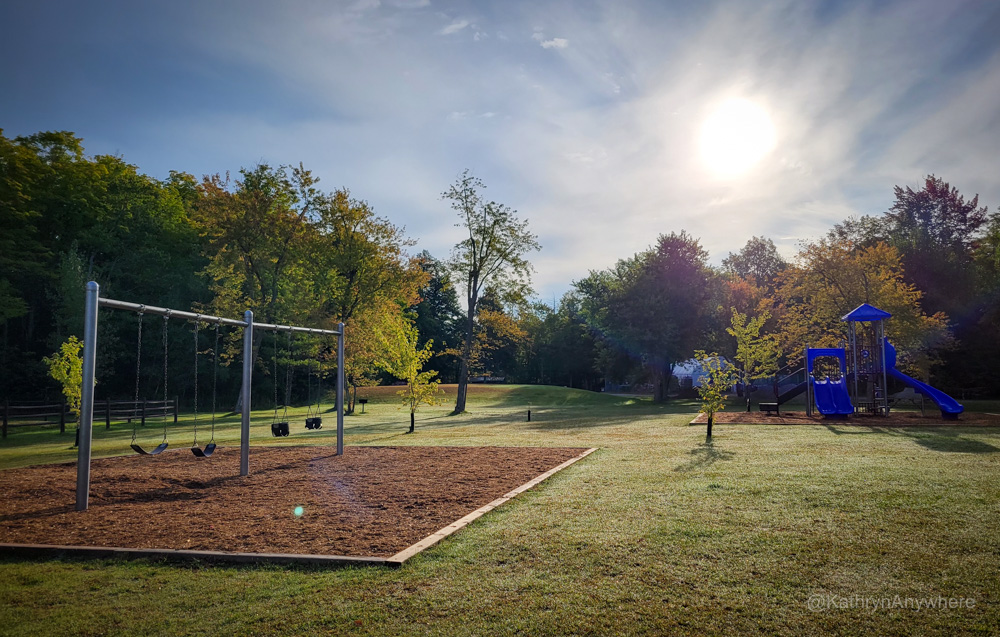 playground and swings at Silver Lake Provincial Park
