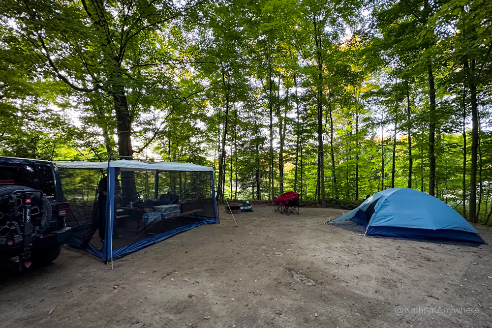 Campsite #102 at Silver Lake Provincial Park