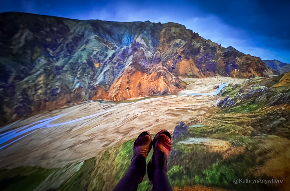 Las Vegas FlyOver Iceland author's feet