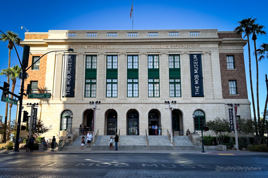 Las Vegas The Mob Museum Exterior front and street