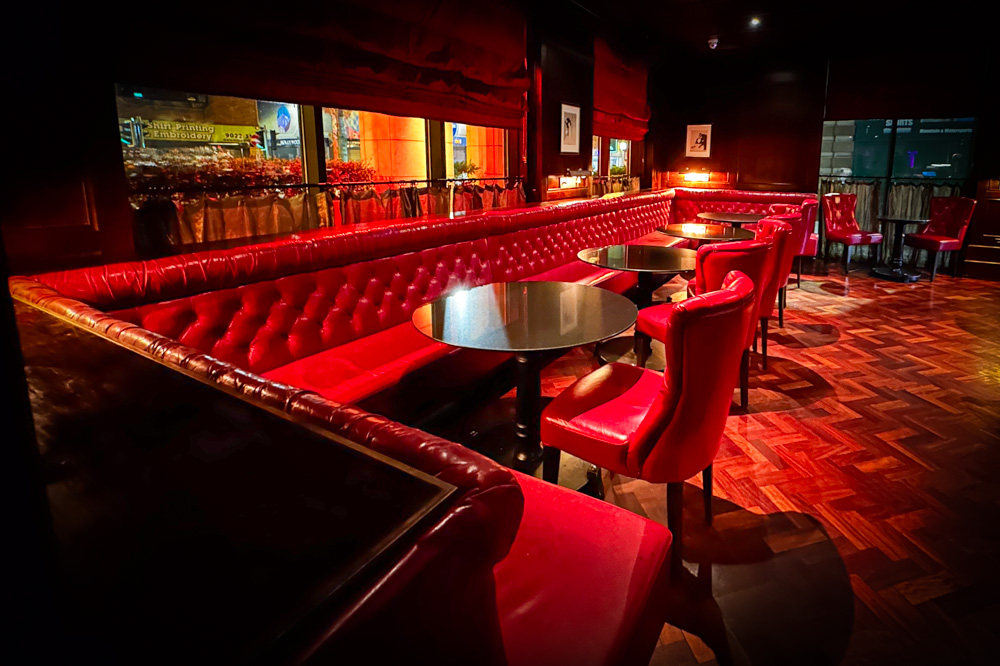 Bert's Jazz Bar, in Belfast, interior bar area