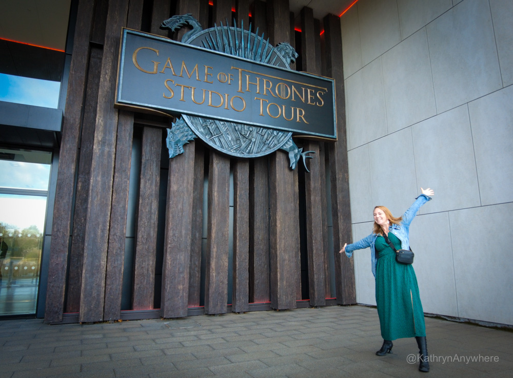 Game of Thrones Linen Mill Studios exterior with author posing in front