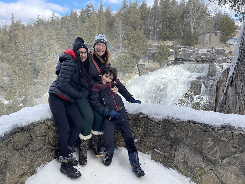 Family trip to Inglis Falls, outside of Owen Sound, one of the best waterfalls in Ontario to hike to