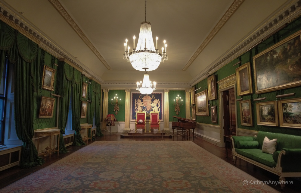 Throne Room in Royal Hillsborough belonging to the Windsor Royal Family in Northern Ireland