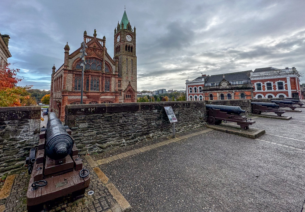 Guildhall from the wall in Derry/Londonderry