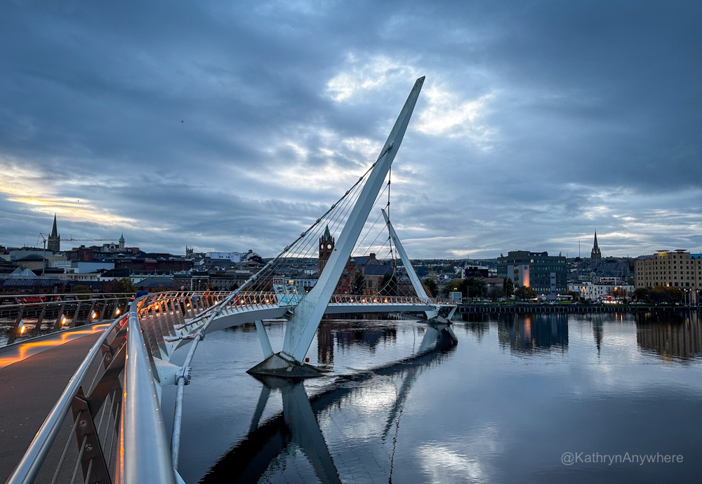 Peace Bridge in Derry across the River Foyle