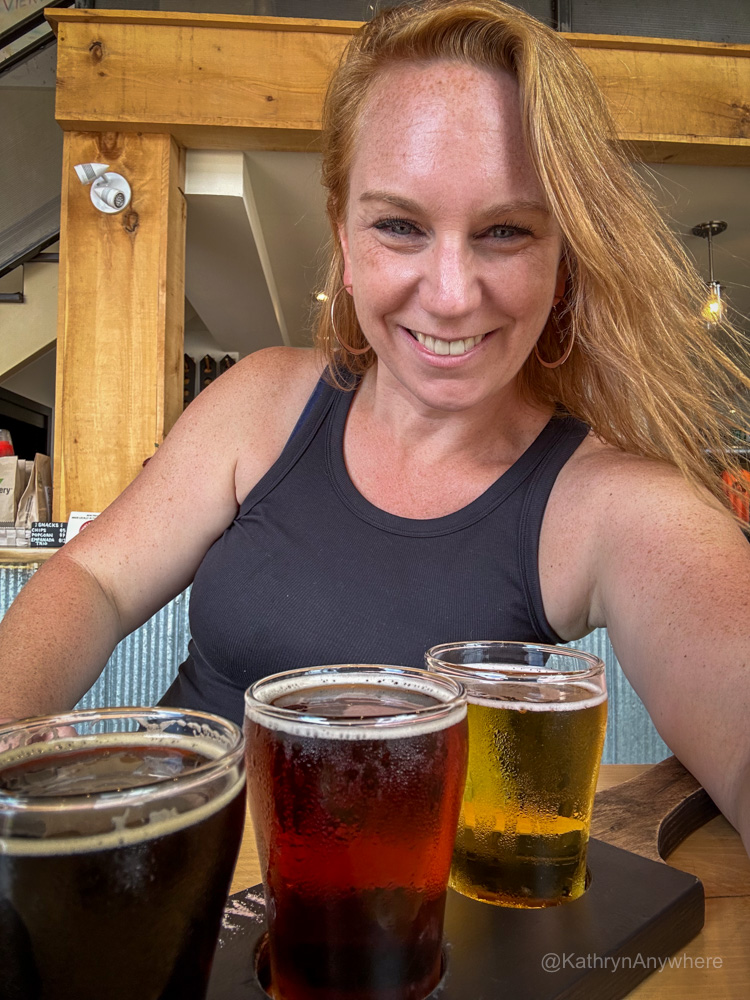 Second Wedge Brewing Co KathrynAnywhere with beer flight on Rural Route Tour Company day trip from Toronto