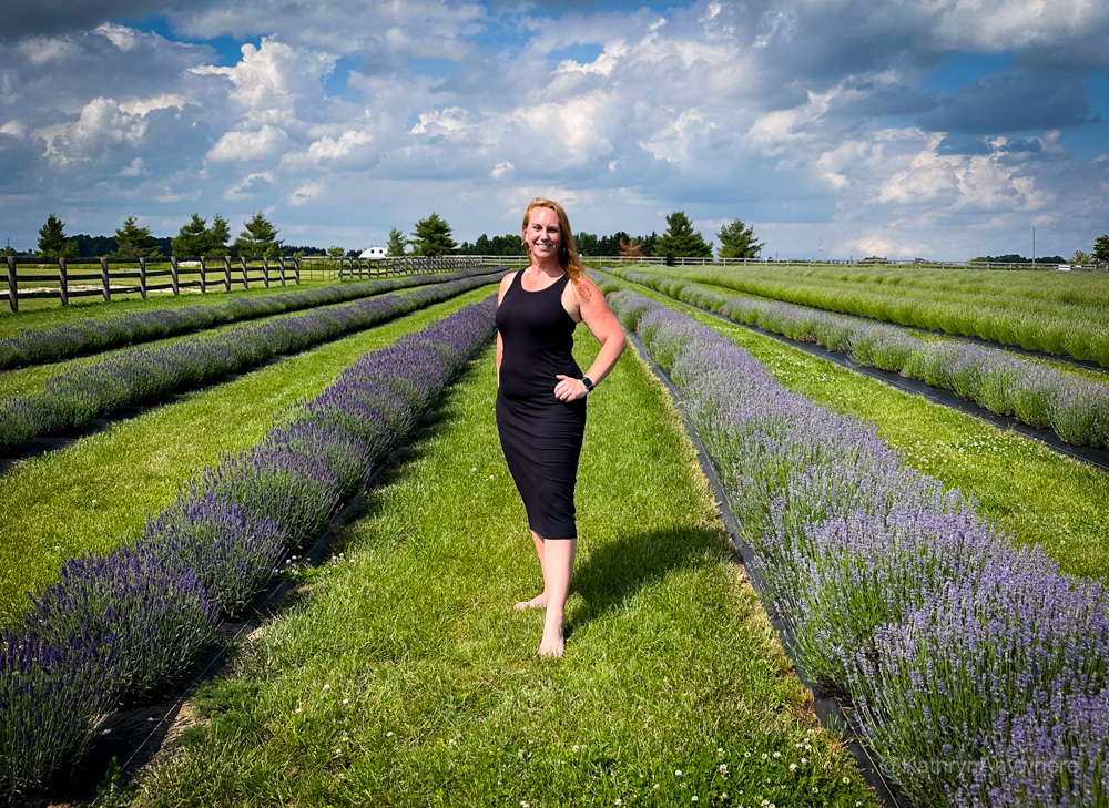 Hereward Farms in love with lavendar on this day trip from Toronto