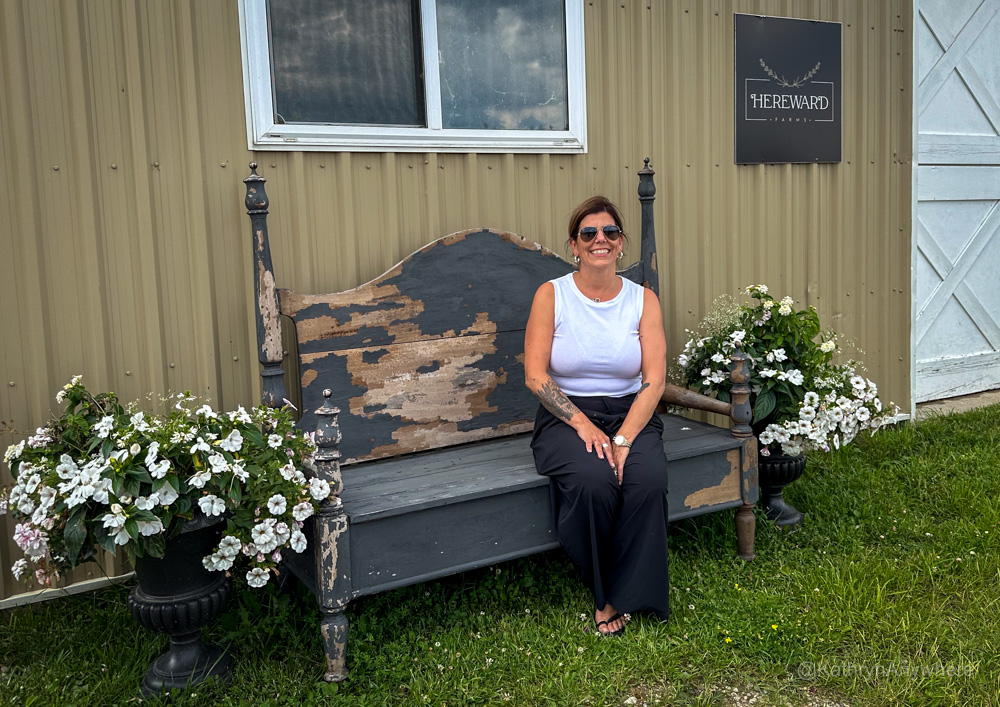 Hereward Farms owner Julie on a beautiful day