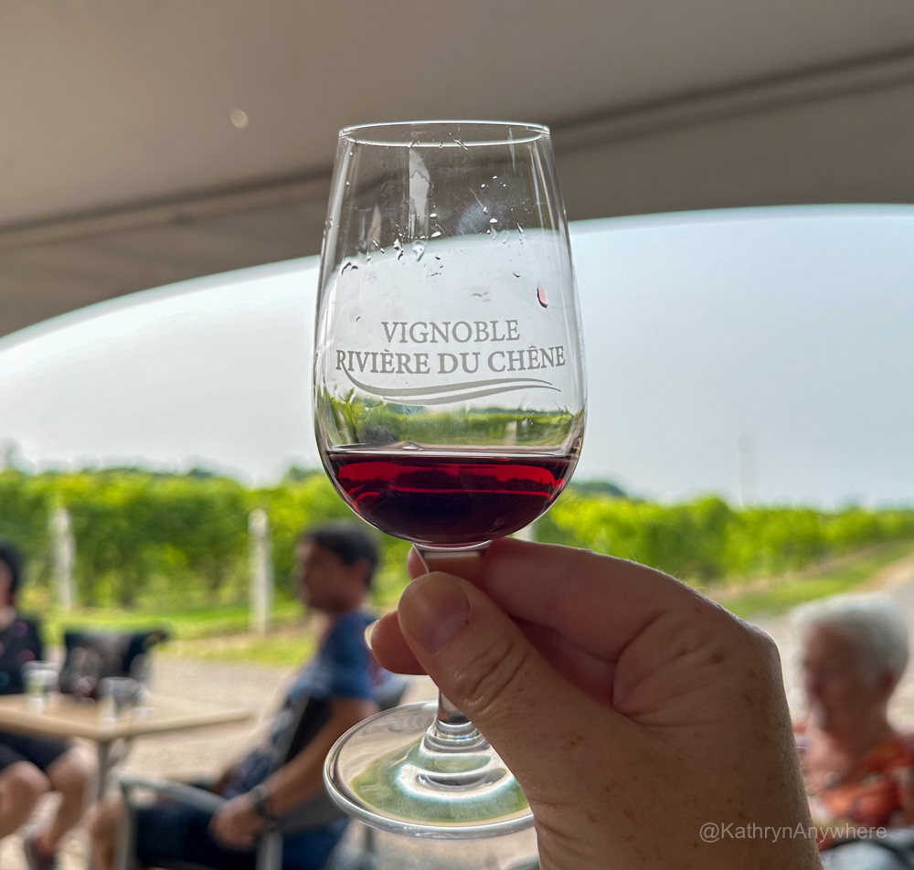 Vignoble Rivière du Chêne red wine tasting