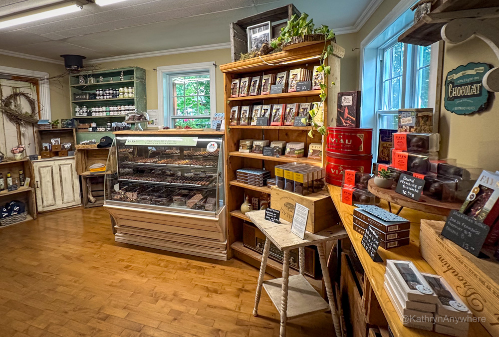 Faye's chocolate shop in Oka Quebec
