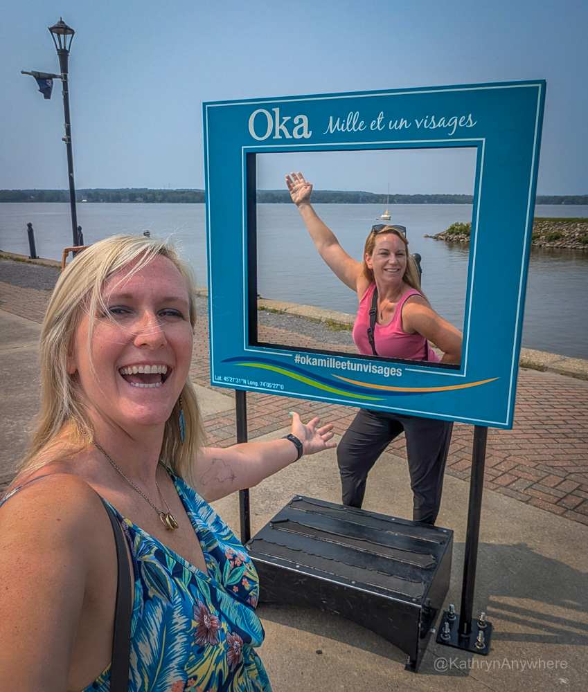 Kat and Lindz in the village of Oka, Oka Quebec, things to do in Oka Quebec