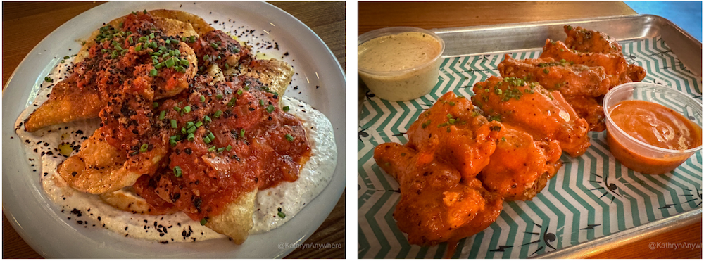 Best places in Rochester to eat Radio Social in Rocheter food plates - lamb ragu peirogi and chicken wings
