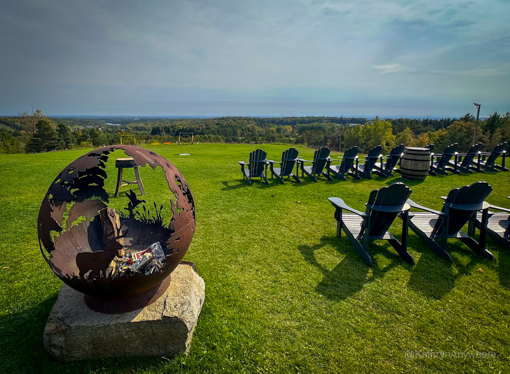 Trail hub from the hill look out over Chalk Lake