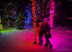 Wild Lights at The Wild Center Mom and son in Forest Music
