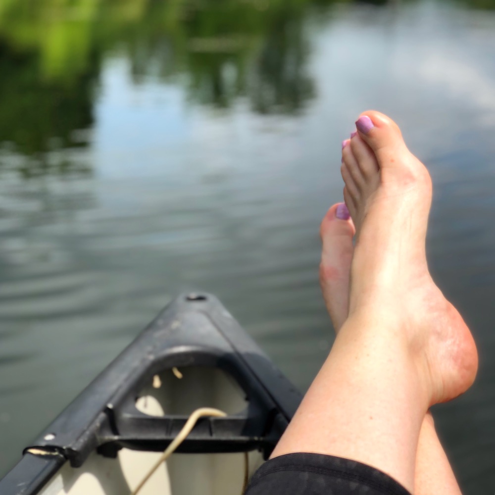 Feet in a canoe, view from my canoe, sex in a canoe, great place to have sex outside in ontario