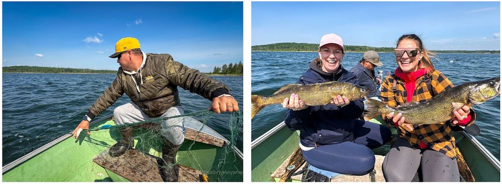 Fish haul at Kâniyâsihk Culture Camps