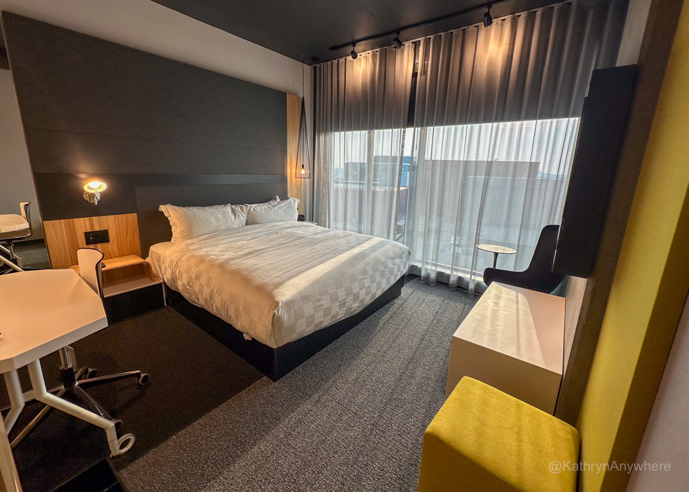 Saskatoon Alt Hotel room interior, king bed