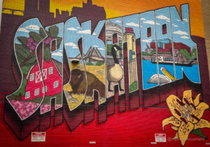 Saskatoon Name street mural - Things to do in Saskatoon - see the street art