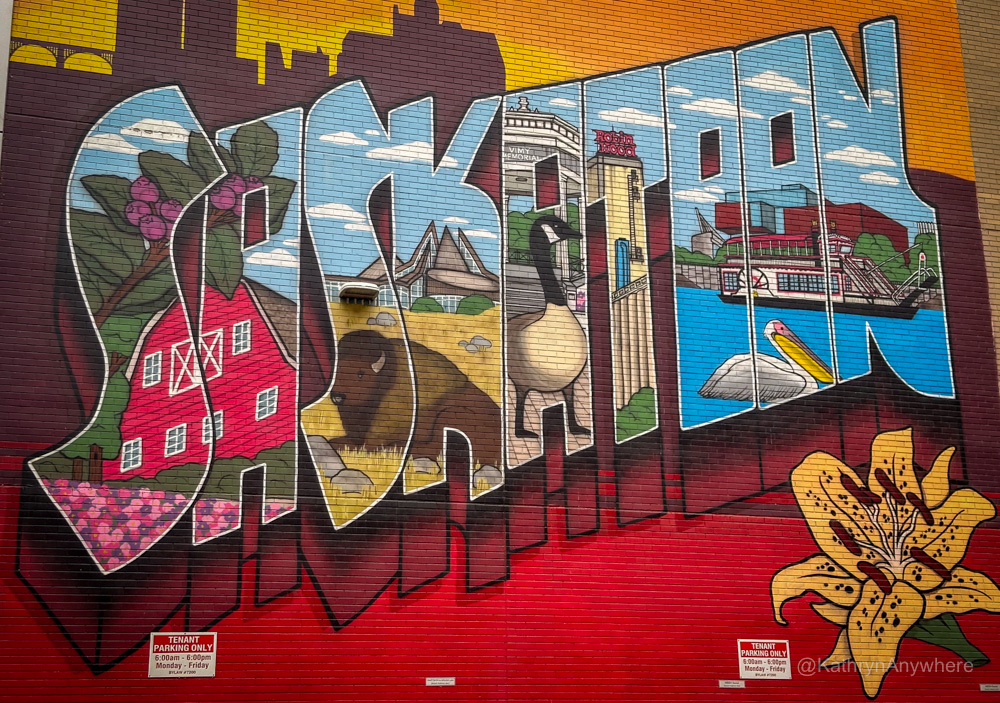 Saskatoon Name street mural - Things to do in Saskatoon - see the street art