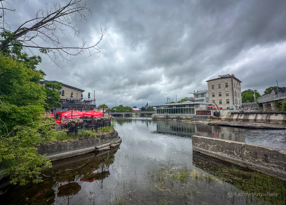 Almonte, Ontario downtown patios in Almonte river view of Almonte