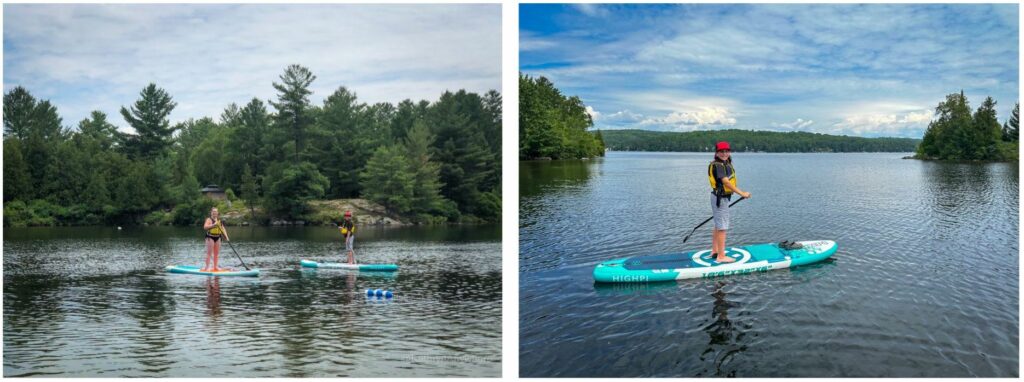 North Bay Delaney Bay paddle boarding summer in North Bay Ontario
