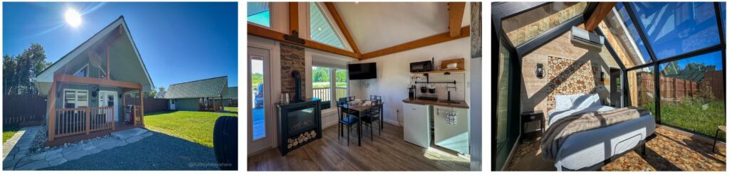 Timmins Cedar Meadows Wolf Cabin 307 interior kitchen, exterior