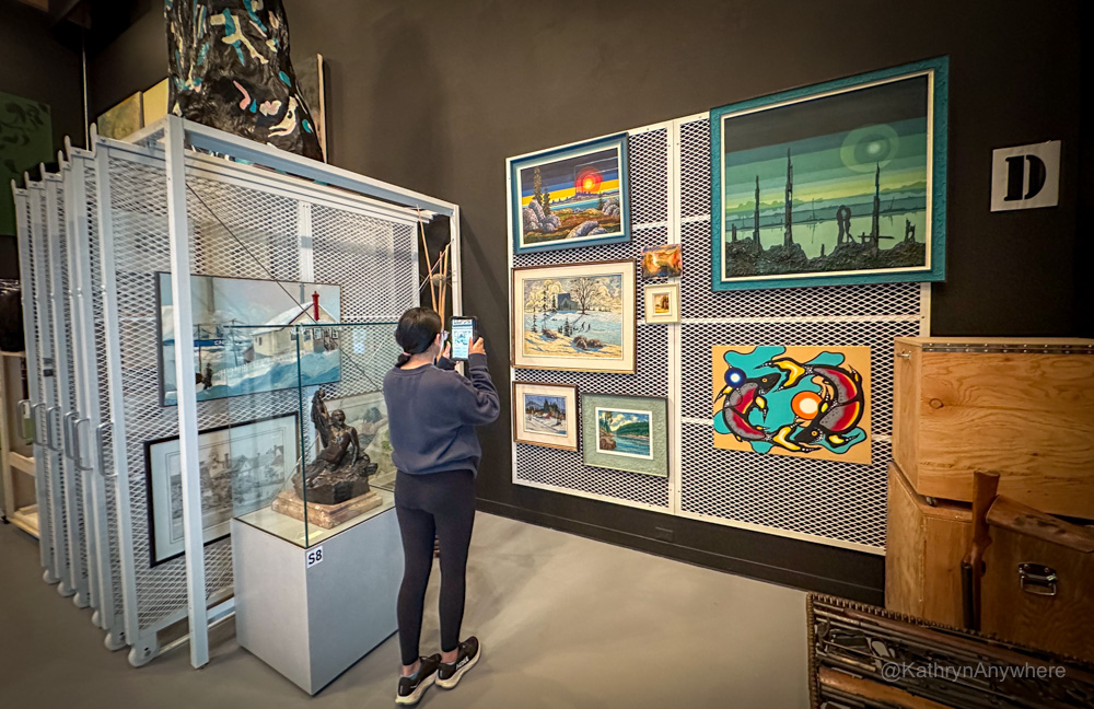 Things to do in Rouyn-Noranda Abitibi-Témiscamingue Rouyn-Noranda MA Musee d'art interior girl using iPad to identify art