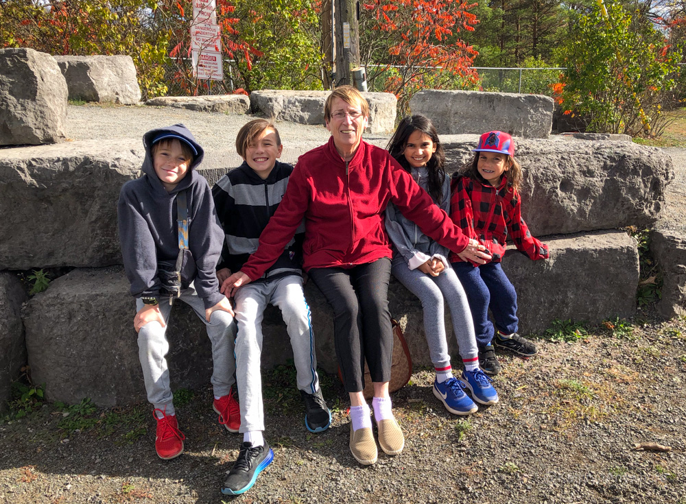 Trans Canada Trail in Campbellford Grandma and kids in Ferris Provincial Park