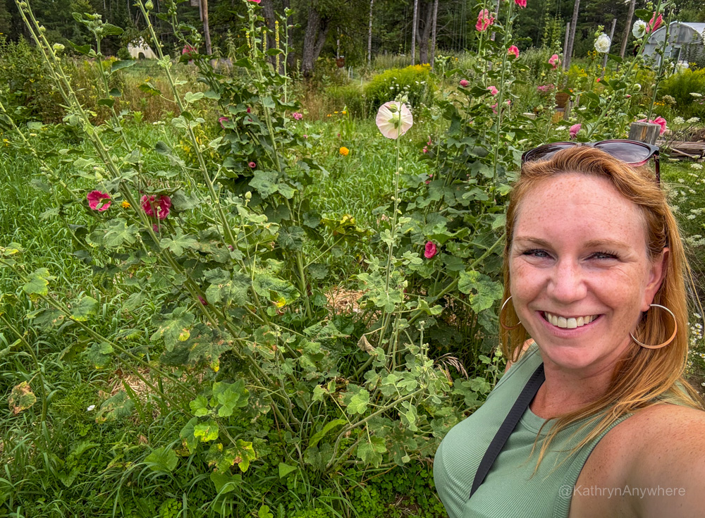 La Fée des Bois flower garden selfie - eyes always done